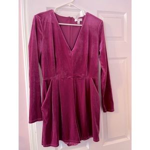 Pink Velvet Romper